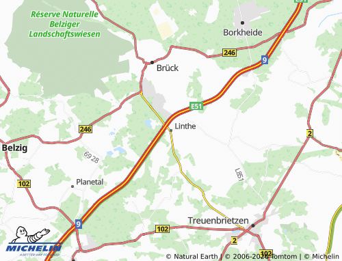 MICHELIN Linthe map - ViaMichelin