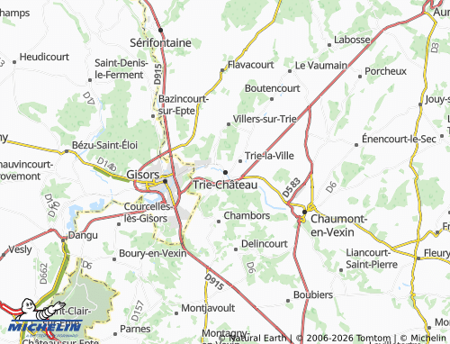 Mappa MICHELIN Trie-Château - ViaMichelin