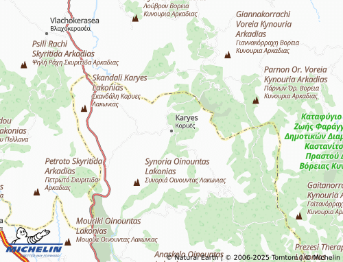 Carte MICHELIN Karyes - ViaMichelin