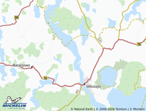 MICHELIN Stare Sady map - ViaMichelin