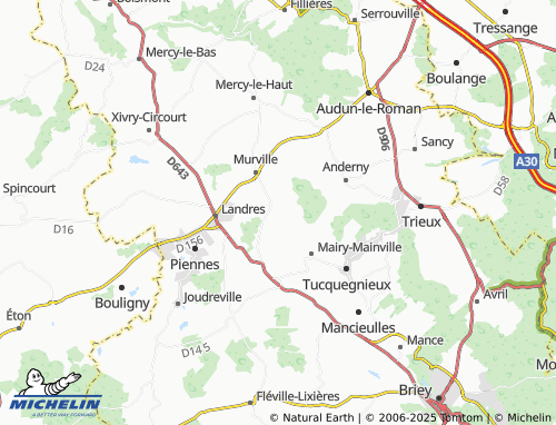 Carte MICHELIN Bonvillers - ViaMichelin