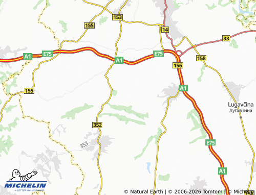 Mapa MICHELIN Lunjevac - ViaMichelin