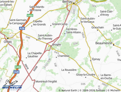 MICHELIN Le Bosc-Morel map - ViaMichelin