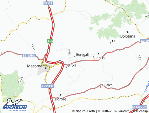 Mapa MICHELIN Bortigali - ViaMichelin
