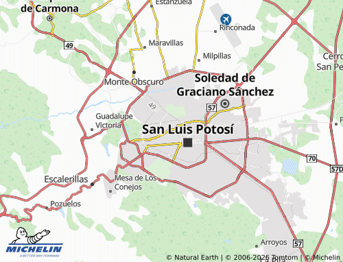 MICHELIN Rinconada de Santiago map - ViaMichelin