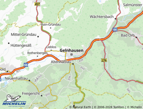 MICHELIN-Landkarte Gelnhausen - ViaMichelin