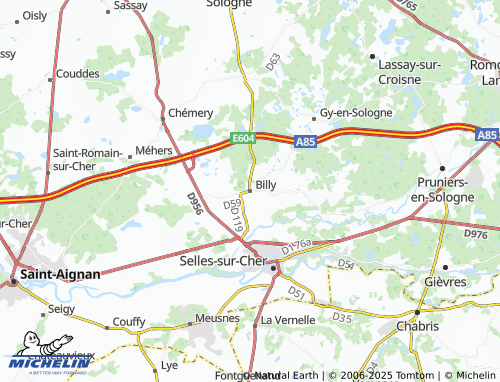 MICHELIN Billy map - ViaMichelin