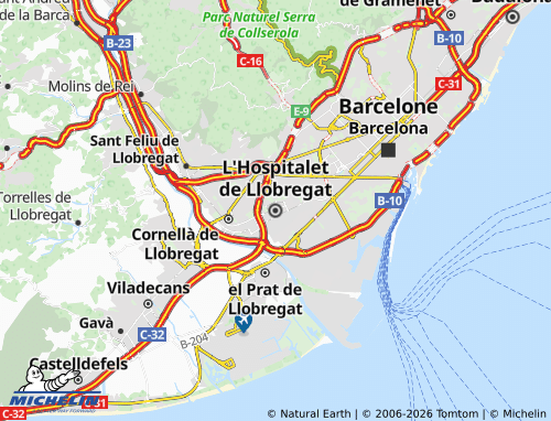 Kaart MICHELIN L'Hospitalet de Llobregat - ViaMichelin