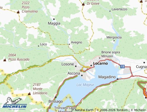 Mapa MICHELIN Ponte Brolla - ViaMichelin