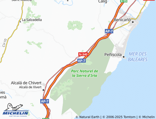 MICHELIN Santa Magdalena de Pulpis map - ViaMichelin