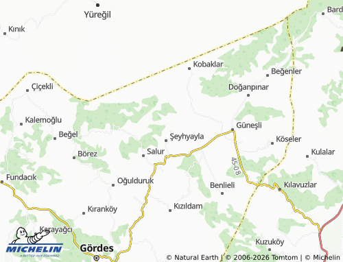 MICHELIN Dargıl map - ViaMichelin