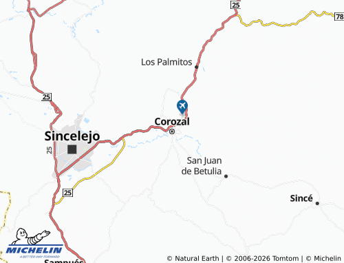 Mapa MICHELIN Corozal - ViaMichelin