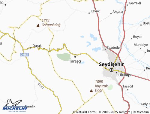MICHELIN Taraşçı map - ViaMichelin