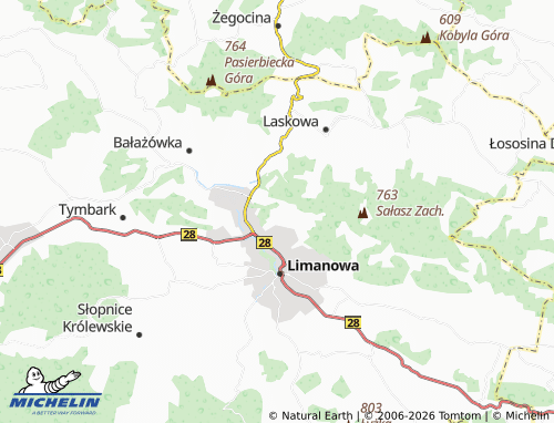 MICHELIN Sowliny map - ViaMichelin