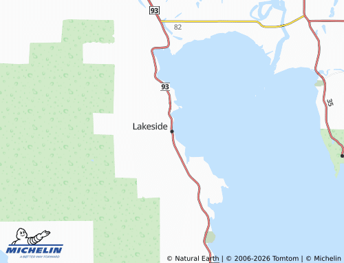 Carte MICHELIN Lakeside - ViaMichelin