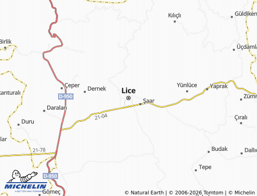MICHELIN Lice map - ViaMichelin