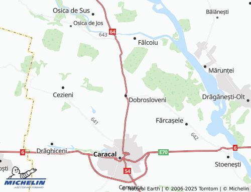MICHELIN Dobrosloveni map - ViaMichelin