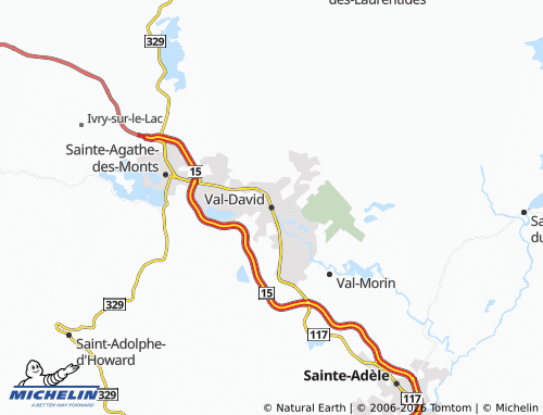 Mappa MICHELIN Val-David - ViaMichelin