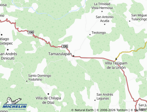 MICHELIN Tamazulapan map - ViaMichelin