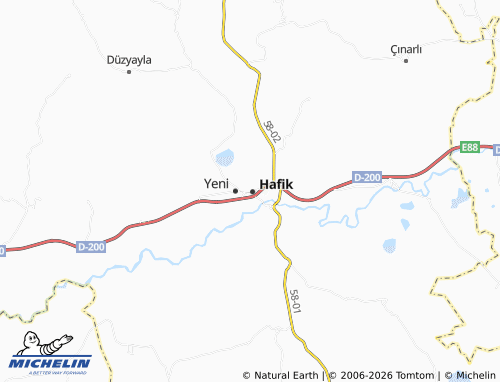 Mapa MICHELIN Çay - ViaMichelin