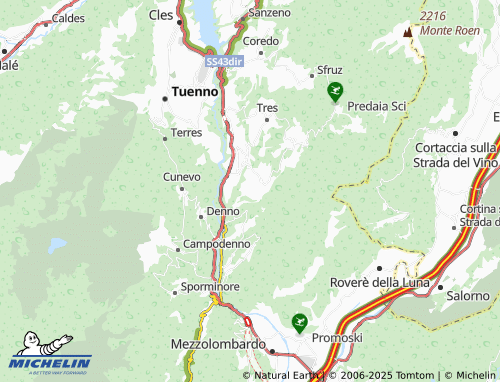 MICHELIN Dardine map - ViaMichelin