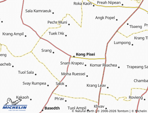 MICHELIN Kong Pisei map - ViaMichelin