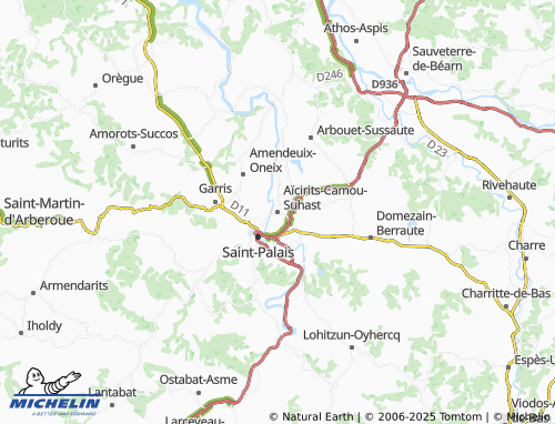 MICHELIN Aïcirits-Camou-Suhast map - ViaMichelin