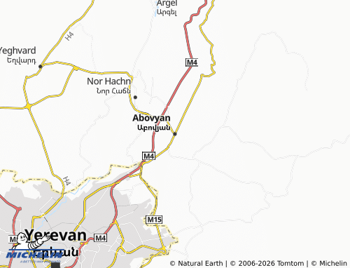 MICHELIN Abovyan map - ViaMichelin