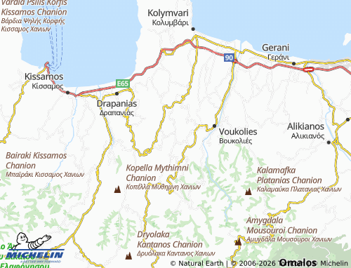 Mapa MICHELIN Kares Kolymvariou - ViaMichelin