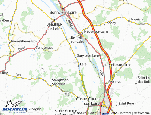MICHELIN Sury-près-Léré map - ViaMichelin