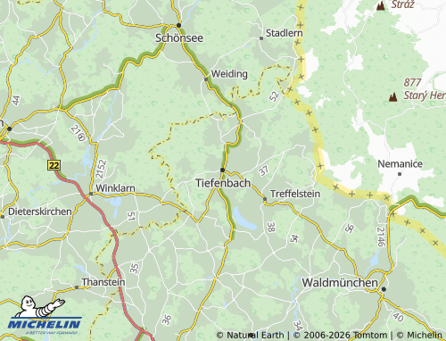 Mapa MICHELIN Tiefenbach - ViaMichelin