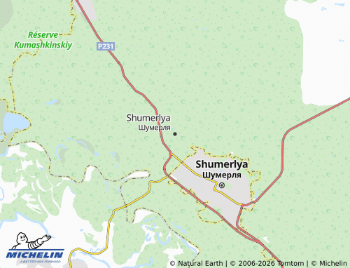 MICHELIN-Landkarte Shumerlya - ViaMichelin