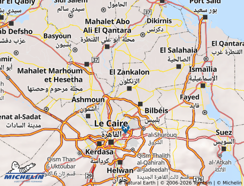 Mapa MICHELIN Menia El Qamh - ViaMichelin