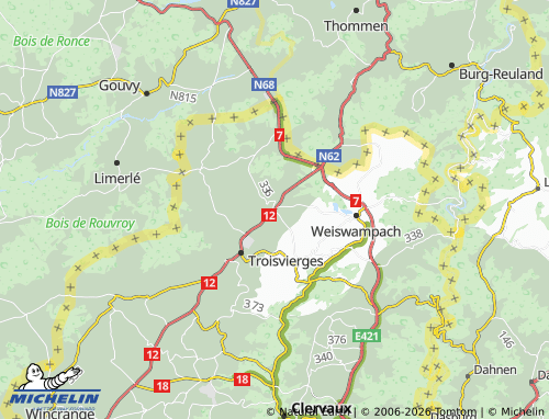 Carte MICHELIN Wilwerdange - ViaMichelin