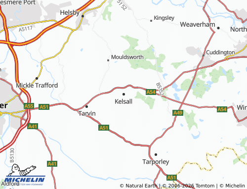 Carte MICHELIN Kelsall - ViaMichelin