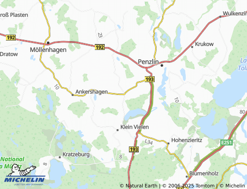 Carte MICHELIN Groß Vielen - ViaMichelin