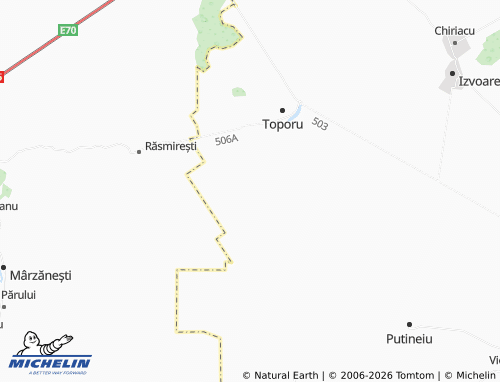 MICHELIN Tomulești map - ViaMichelin