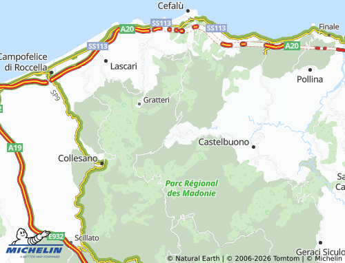 MICHELIN Isnello map - ViaMichelin