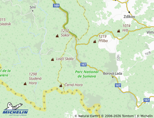 Mappa MICHELIN Kvilda - ViaMichelin