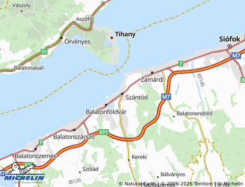 MICHELIN Szántód map - ViaMichelin