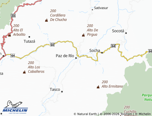MICHELIN-Landkarte Paz de Río - ViaMichelin
