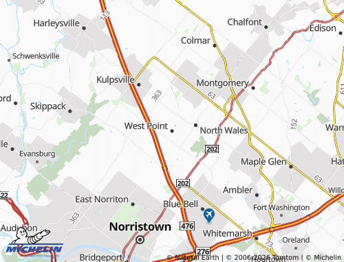 Mappa MICHELIN West Point - ViaMichelin