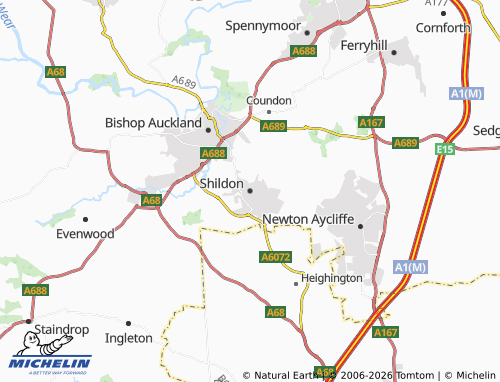 MICHELIN Shildon map - ViaMichelin