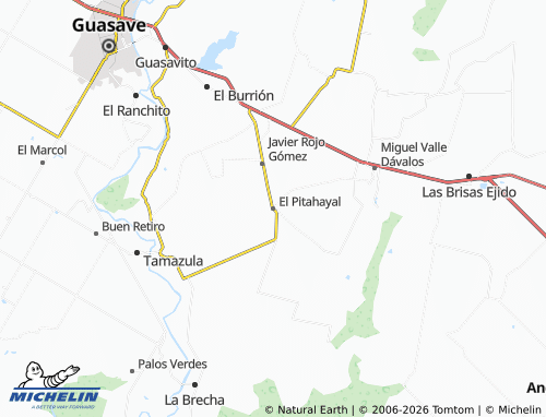 MICHELIN El Pitahayal map - ViaMichelin