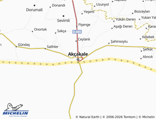 MICHELIN Akçakale map - ViaMichelin