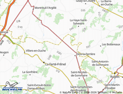 MICHELIN La Noë de Couvains map - ViaMichelin