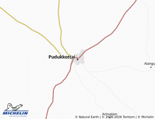 Kaart MICHELIN Pudukkottai - ViaMichelin