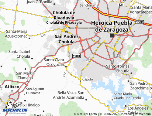 MICHELIN Lomas de Angelópolis II map - ViaMichelin