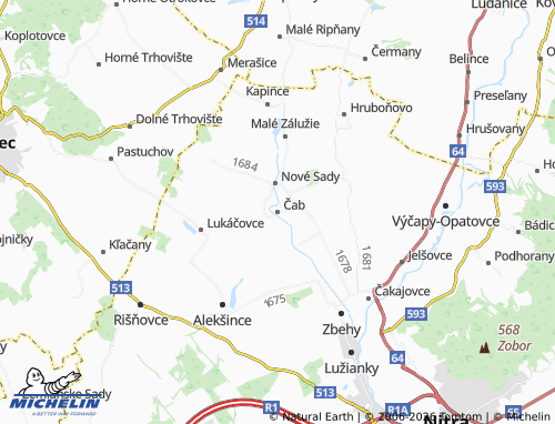 MICHELIN Čab map - ViaMichelin
