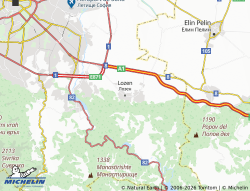 Mappa MICHELIN Lozen - ViaMichelin